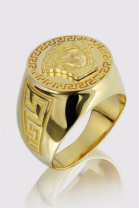 versace 10 and 14k gold ring